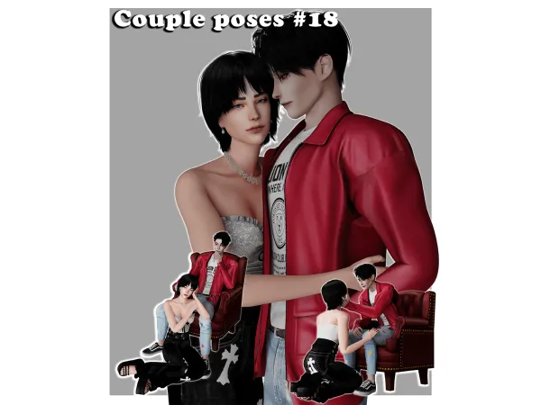 Mix Couple poses 18 by Meow_creator - The Sims 4 Custom Content