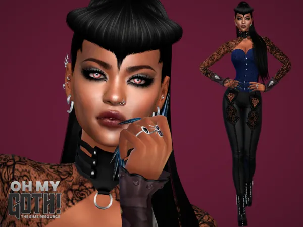 Alpha Oh My Goth Rashida Adze - The Sims 4 Custom Content