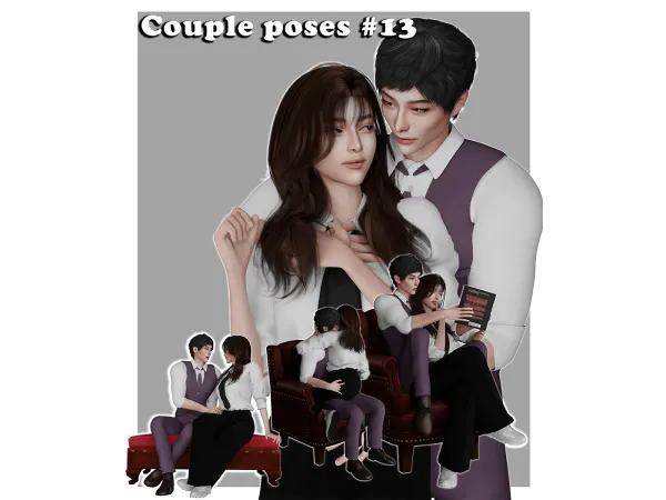 Mix Couple poses 13 by Meow_creator - The Sims 4 Custom Content