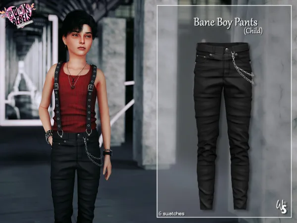 Alpha Bane Boy Set (Child) Bottom - The Sims 4 Custom Content
