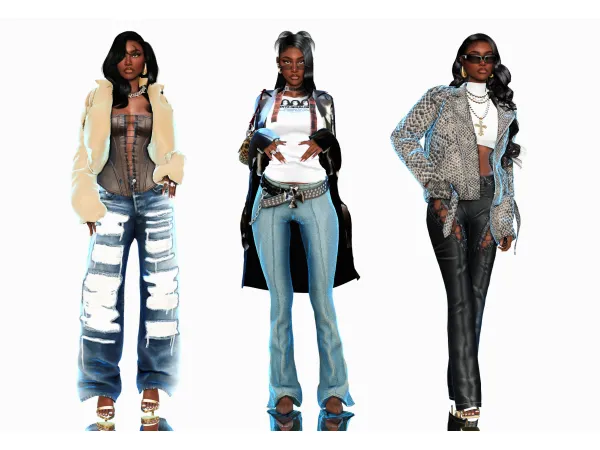 Alpha City Girl Lookbook by wannabe - The Sims 4 Custom Content