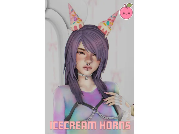 Maxis Match Icecream Horns by plumiii - The Sims 4 Custom Content