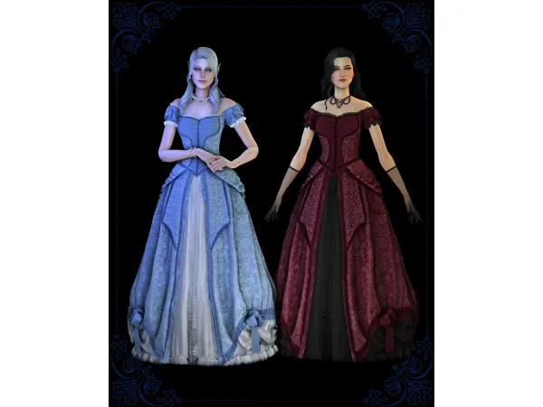 Mix Evie dress by moriel - The Sims 4 Custom Content