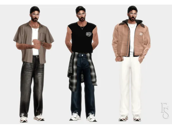 Alpha Mens Streetwear by farfallasims - The Sims 4 Custom Content