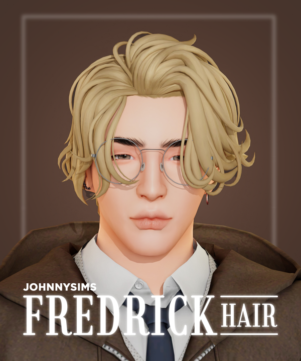 Maxis Match Fredrick Hair by simsfinds - The Sims 4 Custom Content