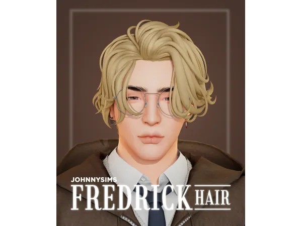 Maxis Match Fredrick Hair by johnnysims - The Sims 4 Custom Content
