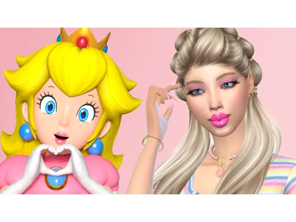 Alpha Princess Peach as a Sim Folder by yolimi - The Sims 4 Custom Content