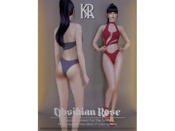 Obsidian Rose by Kira - The Sims 4 Custom Content