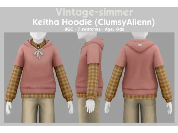 Maxis Match Maxis Match Hoodie for Kids by Vintage Simmer - The Sims 4 Custom Content