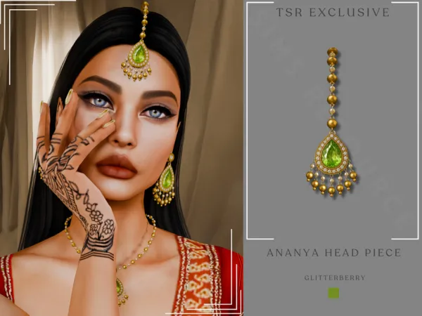 Alpha Ananya Bridal Headpiece - The Sims 4 Custom Content