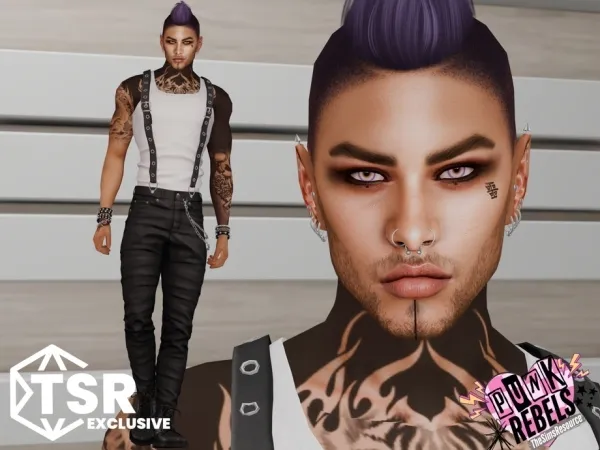 Alpha PUNK REBELS Kael Noxar - The Sims 4 Custom Content
