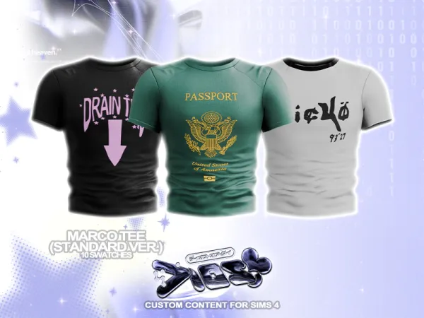 Alpha DIOS Marco Tee (Standard Version) - The Sims 4 Custom Content