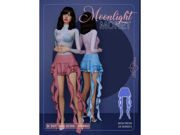 Maxis Match Monet Skirt by MissValentine - The Sims 4 Custom Content