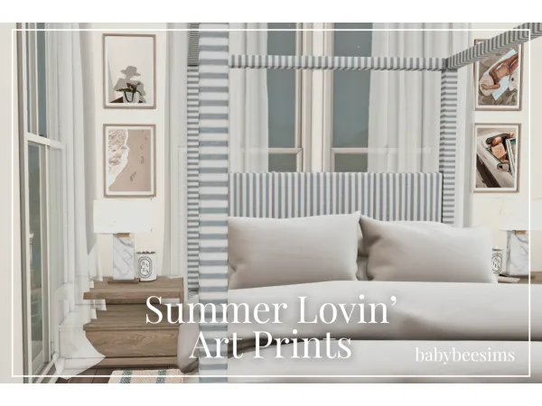 Mix Summer Lovinu2019 Art Prints by babybeesims - The Sims 4 Custom Content