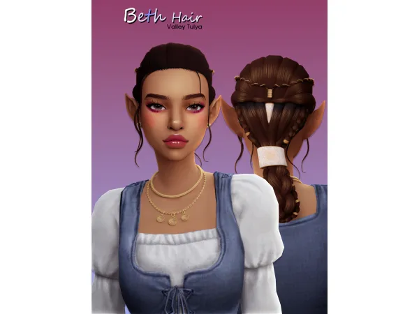 Maxis Match Beth Hair by HelenaVtulya - The Sims 4 Custom Content
