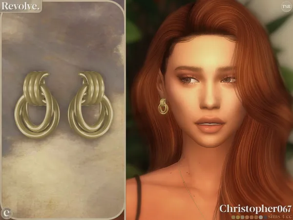 Mix Revolve Earrings Christopher067 - The Sims 4 Custom Content