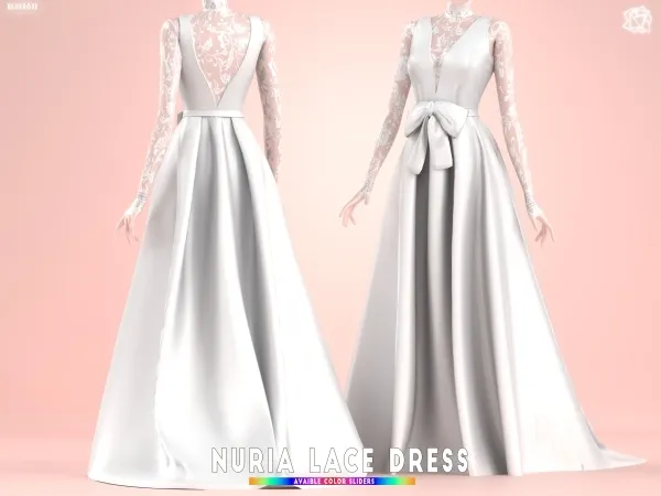 Mix Wedding Dress Nuria Bluerosesims - The Sims 4 Custom Content