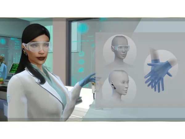 Maxis Match Accessories for scientists by DanSimsFantasy - The Sims 4 Custom Content