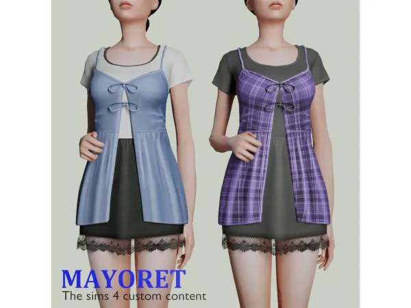 Mix Mayoret Rena Mini Dress Sample - The Sims 4 Custom Content