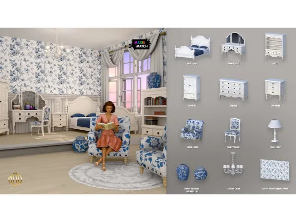 Maxis Match Kaylee Bedroom by Modco Studios - The Sims 4 Custom Content