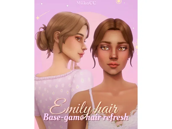 Maxis Match Emily hair (standalone) by miikocc - The Sims 4 Custom Content
