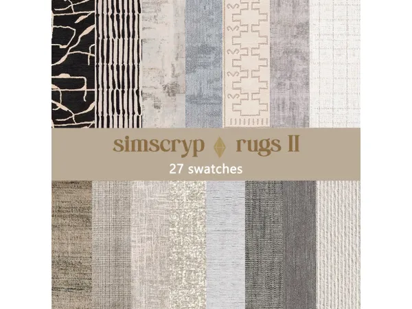 Alpha simscryp rugs II - The Sims 4 Custom Content