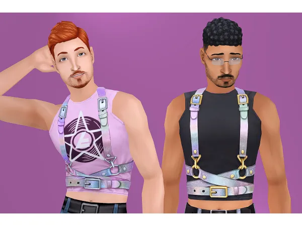 Sims 2 Maxis Match  CC: 4t2 EP16 Crop Harness AM by kahdesta