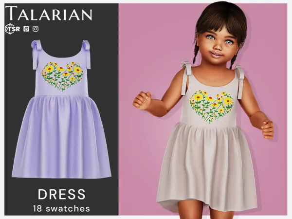 Maxis Match Georgia Dress (toddler) by talarian - The Sims 4 Custom Content