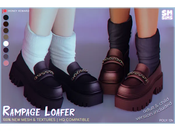 Alpha Rampage Loafer SM Sims by HONEY - The Sims 4 Custom Content