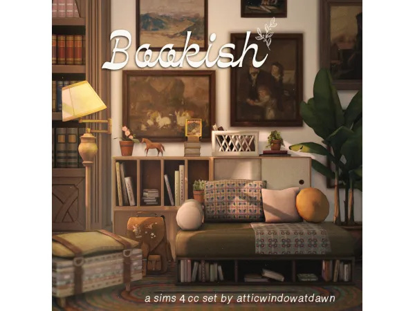 Maxis Match Bookish atticwindowatdawn - The Sims 4 Custom Content
