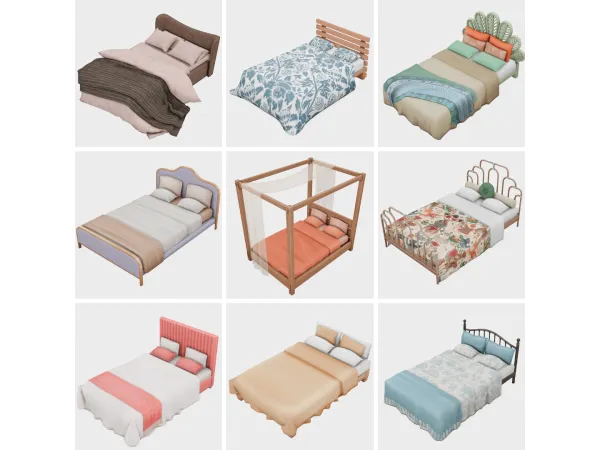 Maxis Match my favorite beds part 3 sims 4 finds by boujeesimss - The Sims 4 Custom Content