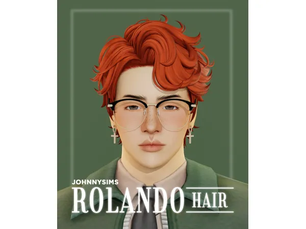 Maxis Match Rolando Hair by johnnysims - The Sims 4 Custom Content