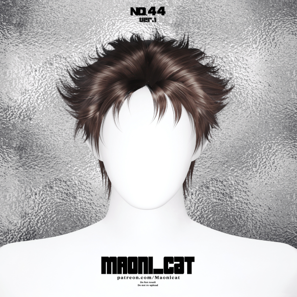 Alpha Maoni_cat HAIR No44 by simsfinds - The Sims 4 Custom Content