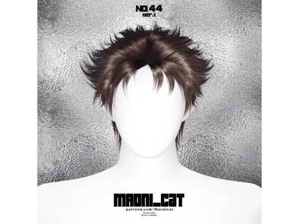 Alpha Maoni_cat HAIR No44 by Maonicat - The Sims 4 Custom Content