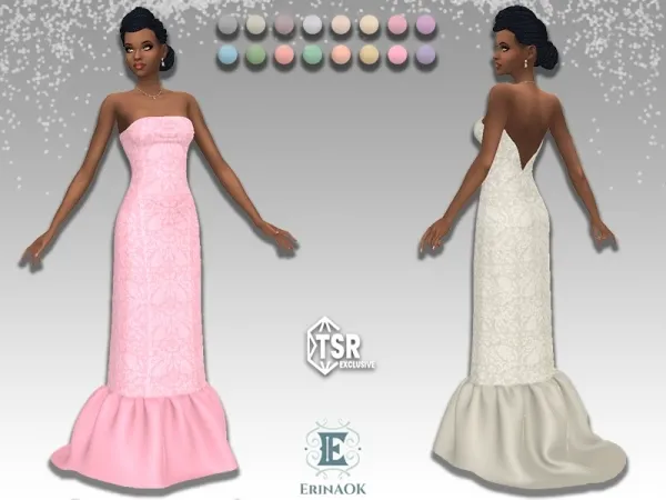 Maxis Match erinaok womens gown 061425 - The Sims 4 Custom Content