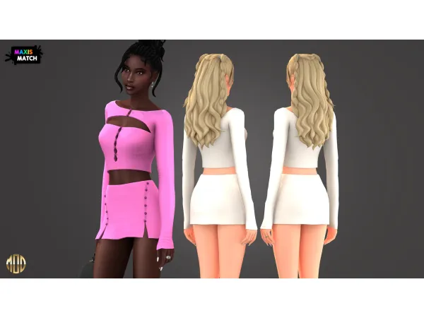 Maxis Match Eloise Set Top by Modco Studios - The Sims 4 Custom Content