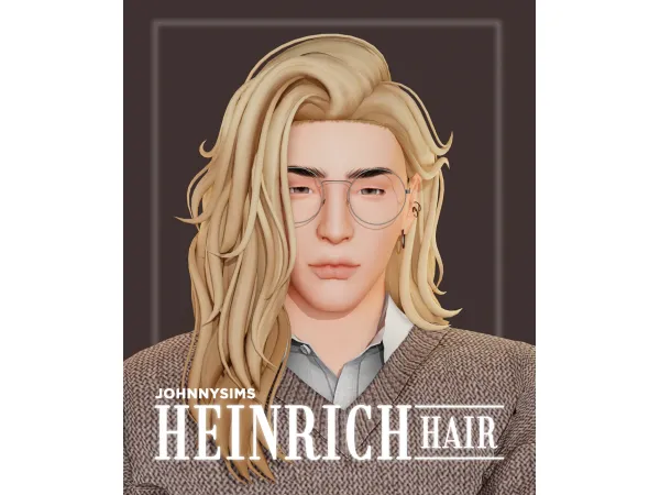 Maxis Match Heinrich Hair by johnnysims - The Sims 4 Custom Content