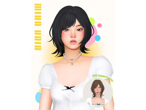 Maxis Match mika hair by [millennialcap] - The Sims 4 Custom Content