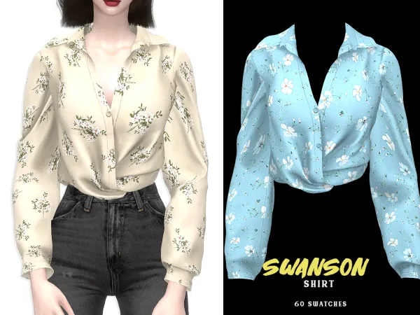 Mix Swanson Shirt - The Sims 4 Custom Content