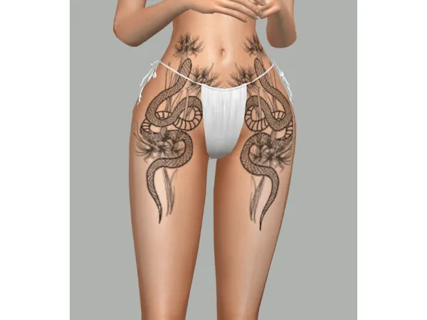 Mix Colorful Tattoos Torso by JenniAnneJane - The Sims 4 Custom Content