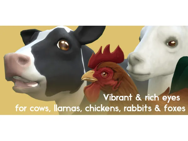 Sims 4 Maxis Mix Mods Pets CC: Boreal Vibrance OATS - Default Cottage Living Animal Eyes By GaymerBorealis