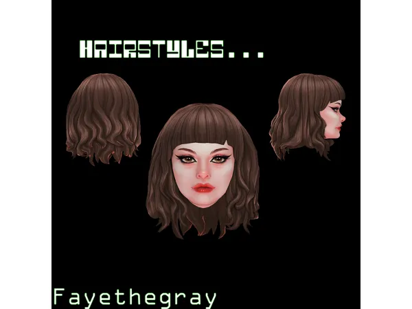 Maxis Match jade hair a maxis match hairstyle by FayetheGray - The Sims 4 Custom Content