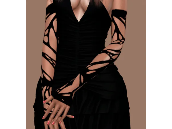 Alpha Sparkle Gloves by JenniAnneJane - The Sims 4 Custom Content