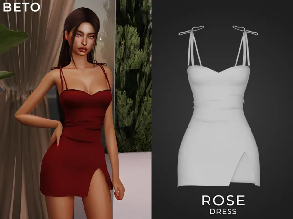 Alpha Rose (Dress) - The Sims 4 Custom Content