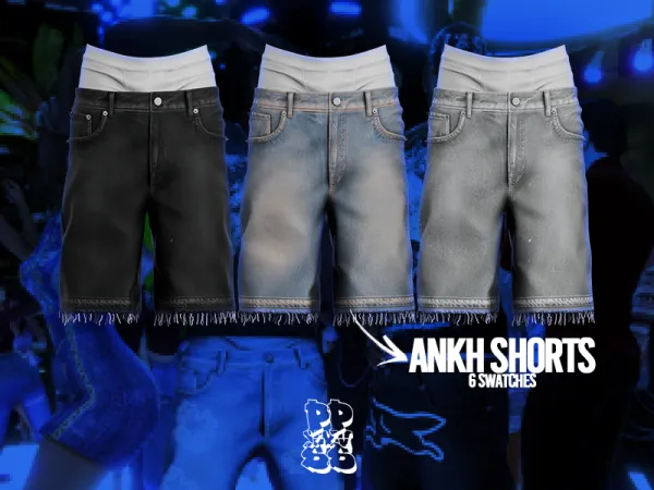 Alpha Poppin Ankh Shorts (Standard Version) - The Sims 4 Custom Content