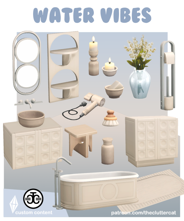 Maxis Match Water Vibes by simsfinds - The Sims 4 Custom Content