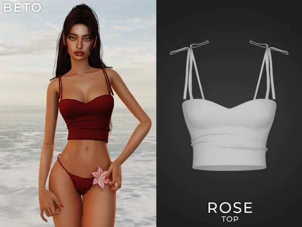 Alpha Rose (Top) - The Sims 4 Custom Content