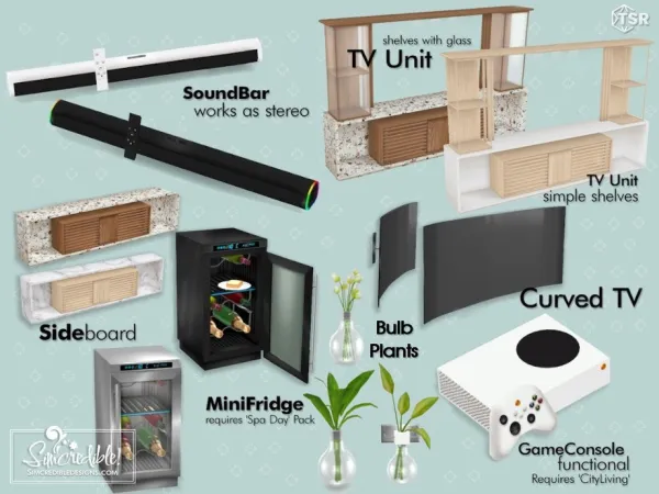 Alpha Naturalis TV Unit - The Sims 4 Custom Content