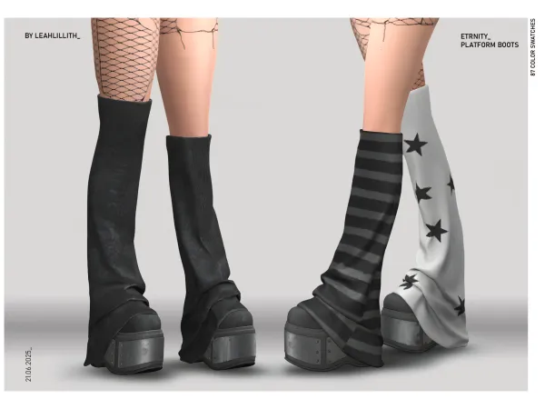 Alpha Eternity Platform Boots by LeahLillith - The Sims 4 Custom Content