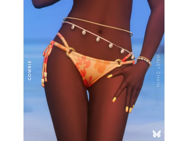 Maxis Match Cowrie Waist Chain by joliebean - The Sims 4 Custom Content